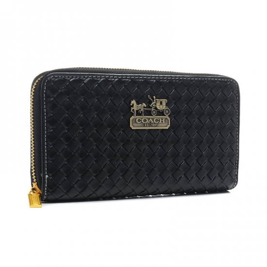 Coach Knitted Logo Large Black Wallets EGG | Coach Outlet Canada - Click Image to Close